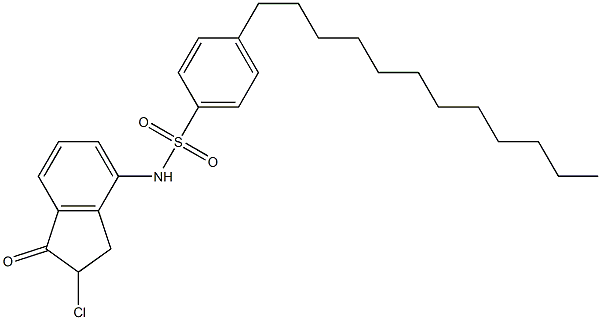 2-Chloro-4-(p-dodecylphenylsulfonylamino)-1-indanone Structure