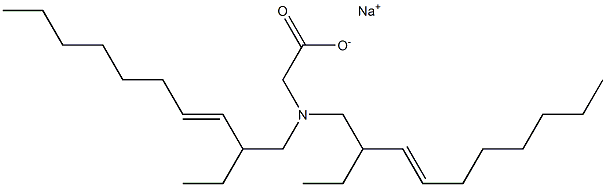 N,N-Bis(2-ethyl-3-decenyl)glycine sodium salt 구조식 이미지