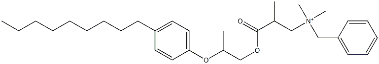 N,N-Dimethyl-N-benzyl-N-[2-[[2-(4-nonylphenyloxy)propyl]oxycarbonyl]propyl]aminium 구조식 이미지