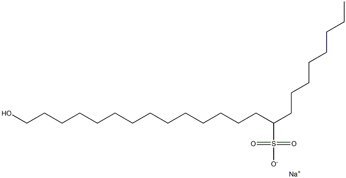 23-Hydroxytricosane-9-sulfonic acid sodium salt Structure