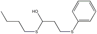 3-(Phenylthio)-1-(butylthio)-1-propanol 구조식 이미지