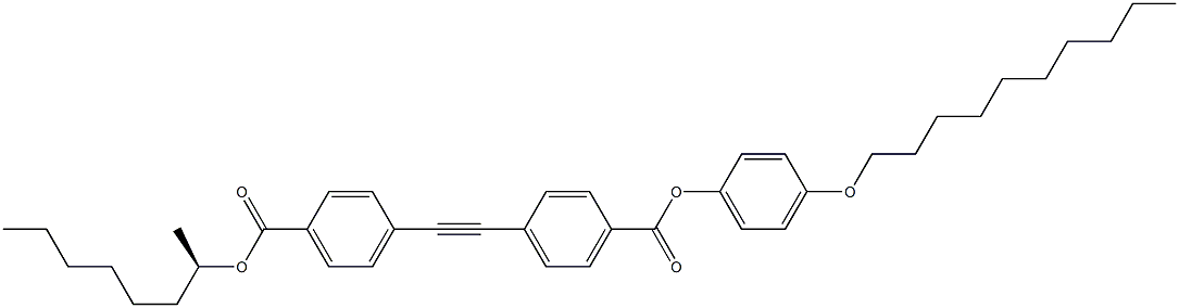 4-[[4-(4-Decyloxyphenoxycarbonyl)phenyl]ethynyl]benzoic acid (R)-1-methylheptyl ester Structure