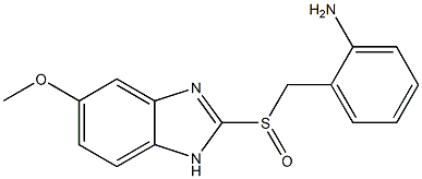 5-Methoxy-2-[[2-[amino]benzyl]sulfinyl]-1H-benzimidazole 구조식 이미지