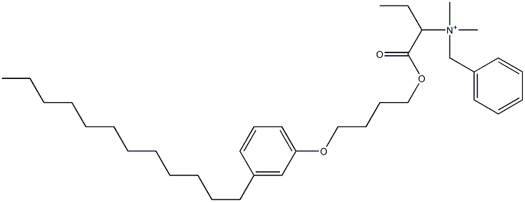 N,N-Dimethyl-N-benzyl-N-[1-[[4-(3-dodecylphenyloxy)butyl]oxycarbonyl]propyl]aminium Structure