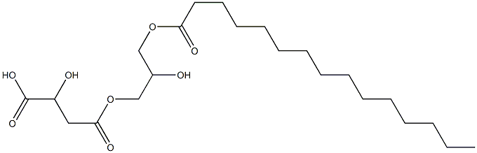 L-Malic acid hydrogen 4-(2-hydroxy-3-pentadecanoyloxypropyl) ester 구조식 이미지