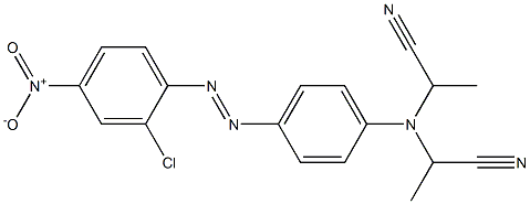 N,N-Bis(1-cyanoethyl)-4-(2-chloro-4-nitrophenylazo)aniline 구조식 이미지