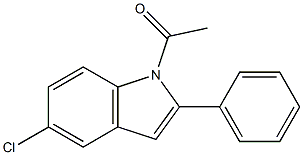 1-Acetyl-5-chloro-2-phenyl-1H-indole 구조식 이미지