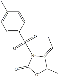 (Z)-4-Ethylidene-5-methyl-3-(4-methylphenylsulfonyl)oxazolidin-2-one Structure