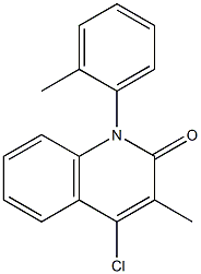 1-(2-Methylphenyl)-3-methyl-4-chloro-2(1H)-quinolone Structure