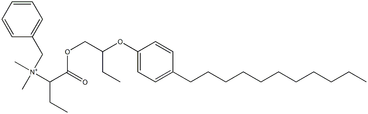 N,N-Dimethyl-N-benzyl-N-[1-[[2-(4-undecylphenyloxy)butyl]oxycarbonyl]propyl]aminium 구조식 이미지