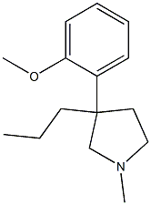 3-(o-Methoxyphenyl)-1-methyl-3-propylpyrrolidine 구조식 이미지