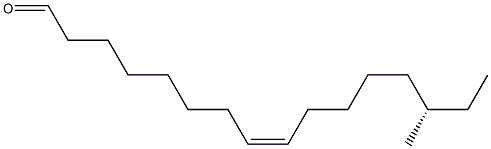 (8Z,14S)-14-Methyl-8-hexadecenal 구조식 이미지