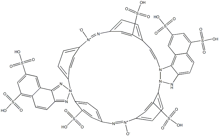 2,2'-[ONN-Azoxybis[(2-sulfo-4,1-phenylene)-2,1-ethenediyl(3-sulfo-4,1-phenylene)-NNO-azoxy-4,1-phenylene]]bis[2H-naphtho[1,2-d]triazole-6,8-disulfonic acid] Structure