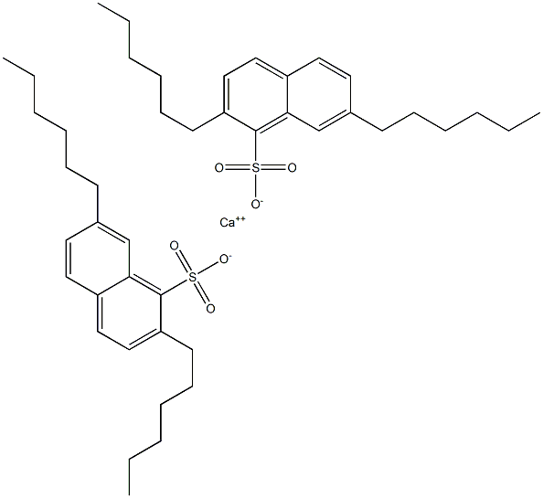 Bis(2,7-dihexyl-1-naphthalenesulfonic acid)calcium salt Structure