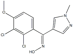 (Z)-(2,3-Dichloro-4-methoxyphenyl)(1-methyl-1H-pyrazol-4-yl) ketone oxime 구조식 이미지
