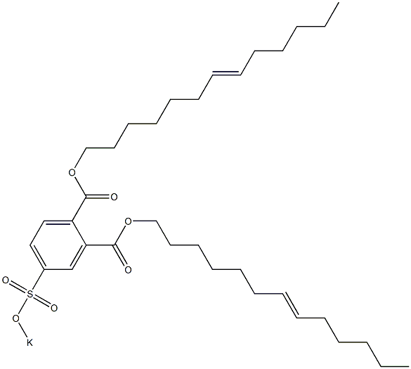 4-(Potassiosulfo)phthalic acid di(7-tridecenyl) ester 구조식 이미지