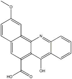 2-Methoxy-7-hydroxybenz[c]acridine-6-carboxylic acid Structure