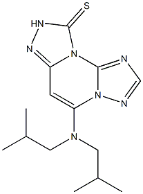 5-Diisobutylaminobis[1,2,4]triazolo[1,5-a:4',3'-c]pyrimidine-9(8H)-thione Structure