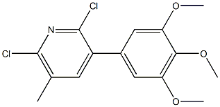 2,6-Dichloro-3-(3,4,5-trimethoxyphenyl)-5-methylpyridine Structure