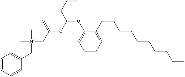 N,N-Dimethyl-N-benzyl-N-[[[1-(2-decylphenyloxy)butyl]oxycarbonyl]methyl]aminium Structure