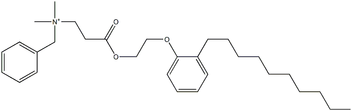 N,N-Dimethyl-N-benzyl-N-[2-[[2-(2-decylphenyloxy)ethyl]oxycarbonyl]ethyl]aminium Structure