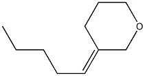 (3E)-3-Pentylidenetetrahydro-2H-pyran 구조식 이미지