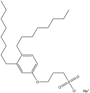 3-(3,4-Dioctylphenoxy)propane-1-sulfonic acid sodium salt 구조식 이미지