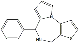 6-Phenyl-5,6-dihydro-4H-pyrrolo[1,2-a]thieno[2,3-f][1,4]diazepine 구조식 이미지