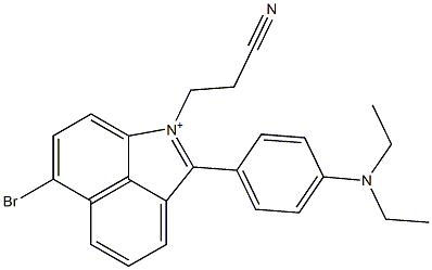 6-Bromo-1-(2-cyanoethyl)-2-[4-(diethylamino)phenyl]benz[cd]indol-1-ium 구조식 이미지