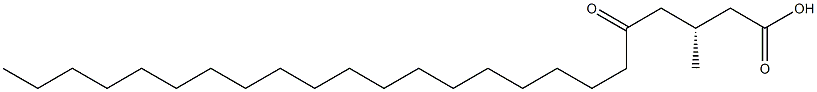 [R,(-)]-3-Methyl-5-oxotetracosanoic acid Structure