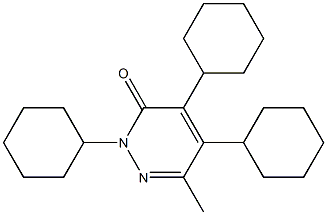 2,4,5-Tricyclohexyl-6-methylpyridazin-3(2H)-one Structure