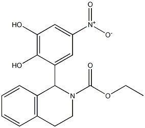 1-(5-Nitro-2,3-dihydroxyphenyl)-1,2,3,4-tetrahydroisoquinoline-2-carboxylic acid ethyl ester Structure