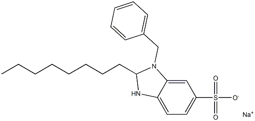 1-Benzyl-2,3-dihydro-2-octyl-1H-benzimidazole-6-sulfonic acid sodium salt 구조식 이미지