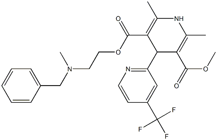 4-[4-(Trifluoromethyl)pyridin-2-yl]-1,4-dihydro-2,6-dimethylpyridine-3,5-dicarboxylic acid 3-methyl 5-[2-(N-methyl-N-benzylamino)ethyl] ester Structure