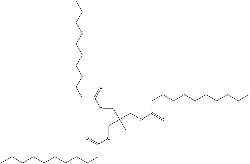 Diundecanoic acid 2-[(undecanoyloxy)methyl]-2-methyl-1,3-propanediyl ester 구조식 이미지
