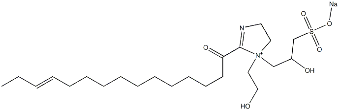 1-(2-Hydroxyethyl)-1-[2-hydroxy-3-(sodiooxysulfonyl)propyl]-2-(12-pentadecenoyl)-2-imidazoline-1-ium Structure