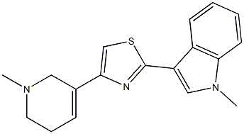 1-Methyl-3-[4-[(1,2,5,6-tetrahydro-1-methylpyridin)-3-yl]-2-thiazolyl]-1H-indole Structure