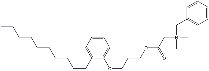 N,N-Dimethyl-N-benzyl-N-[[[3-(2-decylphenyloxy)propyl]oxycarbonyl]methyl]aminium 구조식 이미지