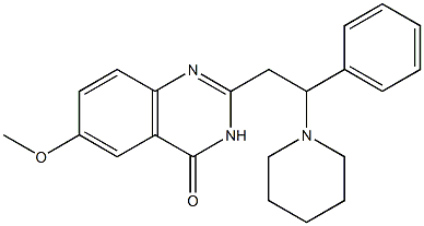 6-Methoxy-2-[2-(1-piperidinyl)-2-phenylethyl]quinazolin-4(3H)-one 구조식 이미지