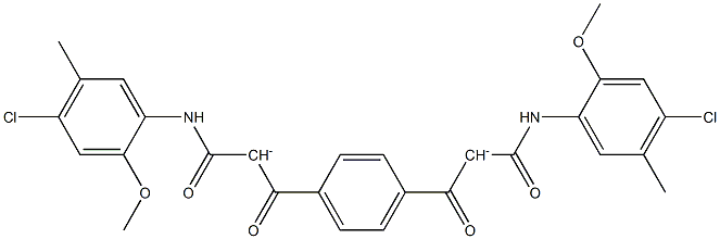 3,3'-(4,1-Phenylene)bis[1,3-dioxo-1-[(4-chloro-2-methoxy-5-methylphenyl)amino]propan-2-ide] Structure