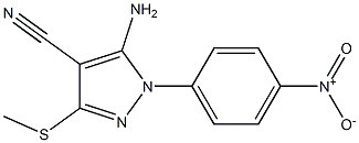 5-Amino-3-methylthio-1-(4-nitrophenyl)-1H-pyrazole-4-carbonitrile 구조식 이미지