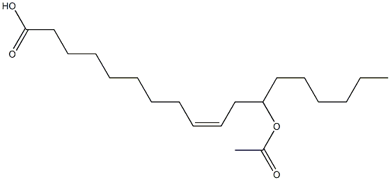 (9Z)-12-Acetoxy-9-octadecenoic acid 구조식 이미지