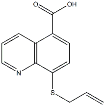 8-[(2-Propenyl)thio]quinoline-5-carboxylic acid Structure