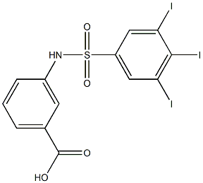 3-(3,4,5-Triiodophenylsulfonylamino)benzoic acid Structure