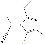 1-(1-Cyanoethyl)-5-chloro-2-ethyl-4-methyl-1H-imidazole 구조식 이미지