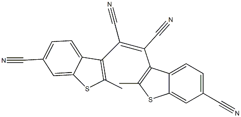 (Z)-2,3-Bis(6-cyano-2-methylbenzo[b]thiophen-3-yl)maleonitrile Structure