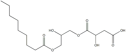 L-Malic acid hydrogen 1-(2-hydroxy-3-nonanoyloxypropyl) ester Structure