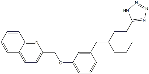 2-[3-[2-Propyl-4-(1H-tetrazol-5-yl)butyl]phenoxymethyl]quinoline Structure