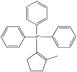 Triphenyl(2-methyl-1-cyclopenten-1-yl)phosphonium Structure