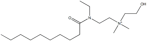 2-(N-Ethyl-N-decanoylamino)-N-(2-hydroxyethyl)-N,N-dimethylethanaminium Structure